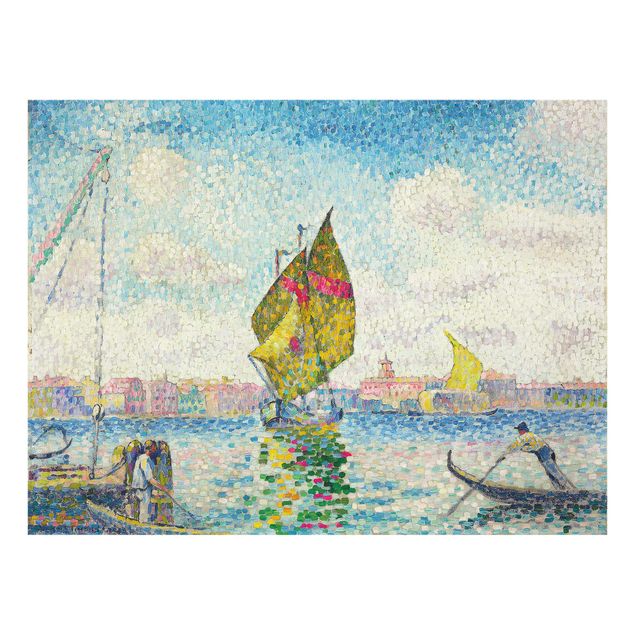 Glass print - Henri Edmond Cross - Sailboats On Giudecca Or Venice, Marine
