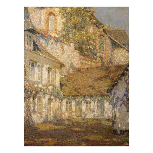 Glass print - Henri Le Sidaner - Houses at the Foot of the Church