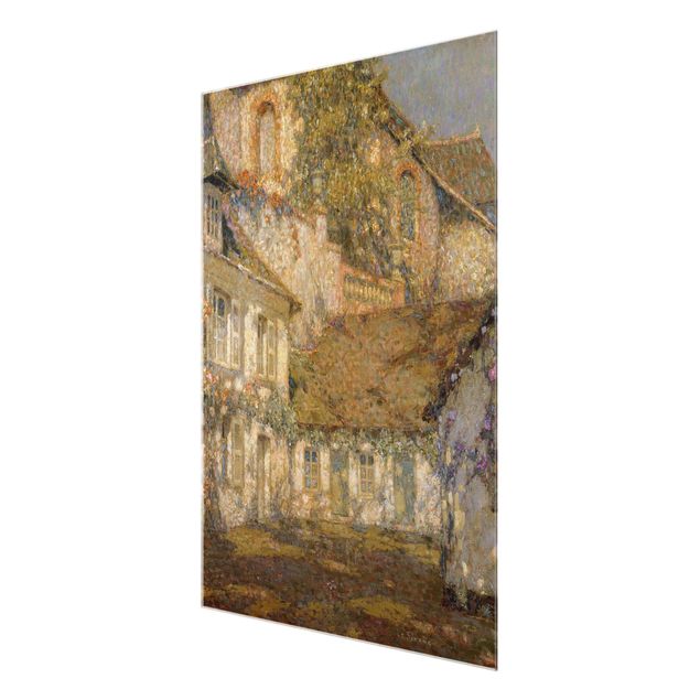 Glass print - Henri Le Sidaner - Houses at the Foot of the Church