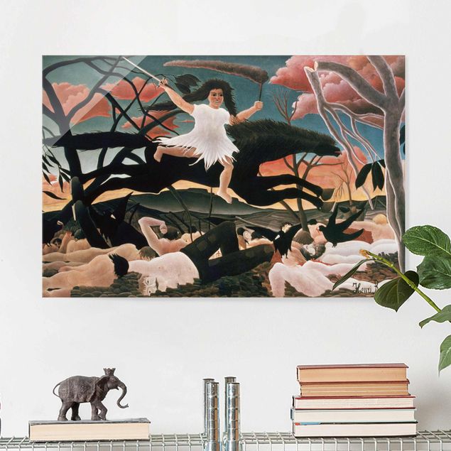 Glas Magnetboard Henri Rousseau - War or the Ride of Discord