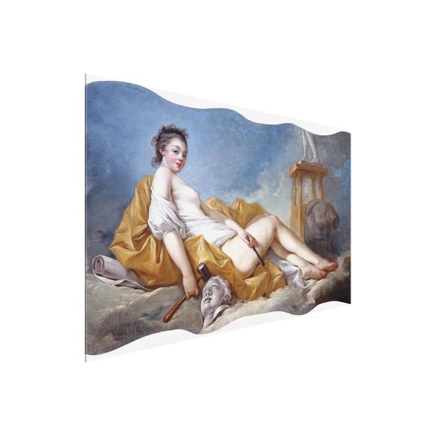 Glass print - Jean Honoré Fragonard - Personification of Painting