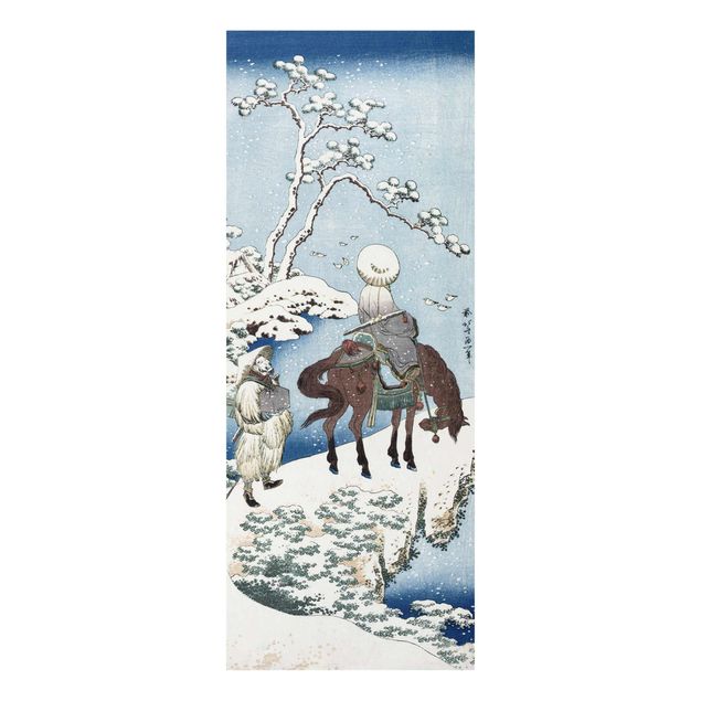 Glass print - Katsushika Hokusai - The Chinese Poet Su Dongpo