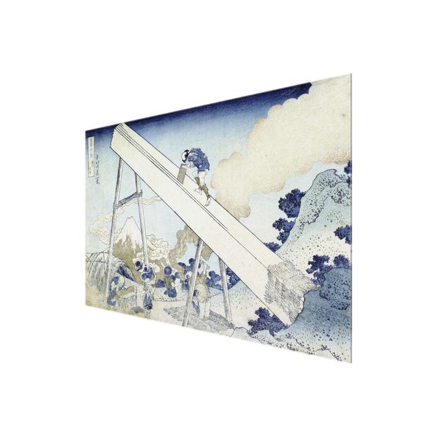 Glass print - Katsushika Hokusai - In The Totomi Mountains