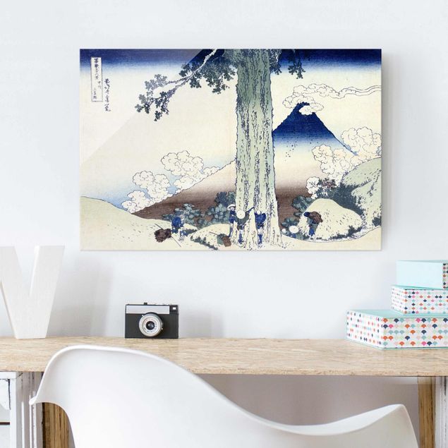 Glas Magnettafel Katsushika Hokusai - Mishima Pass In Kai Province