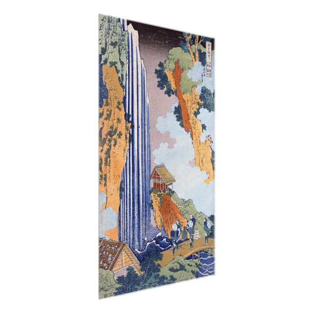 Glass print - Katsushika Hokusai - Ono Waterfall on the Kisokaidô