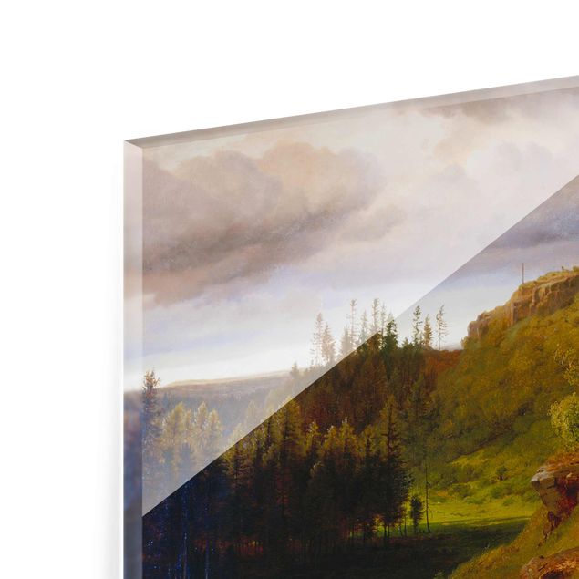 Glass print - Louis Gurlitt - Landscape of the Giant Mountains