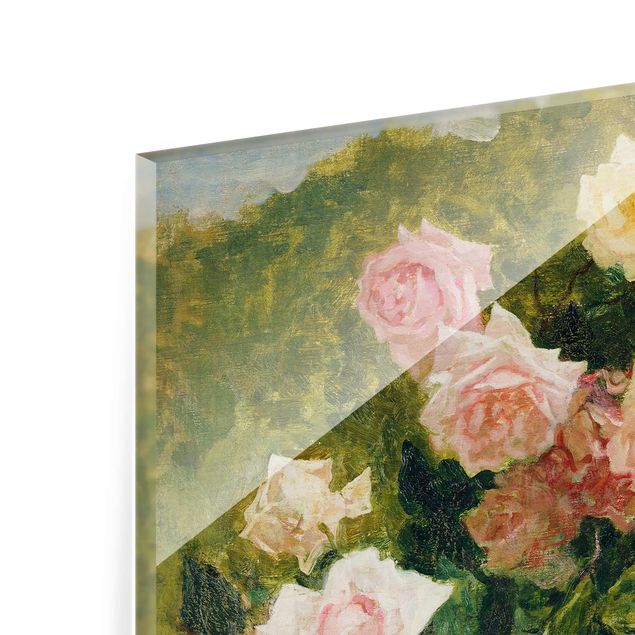 Glass print - Luigi Rossi - A Study Of Roses