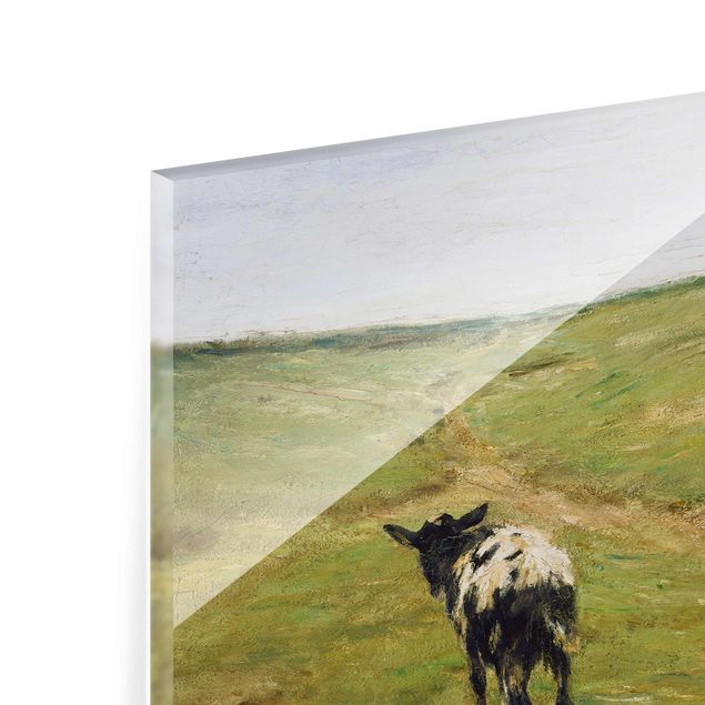 Glass print - Max Liebermann - Goat Herdess In Sand Dunes