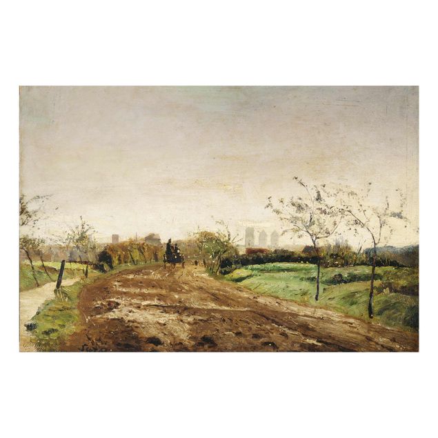 Glass print - Otto Modersohn - Morning Landscape with Carriage near Münster