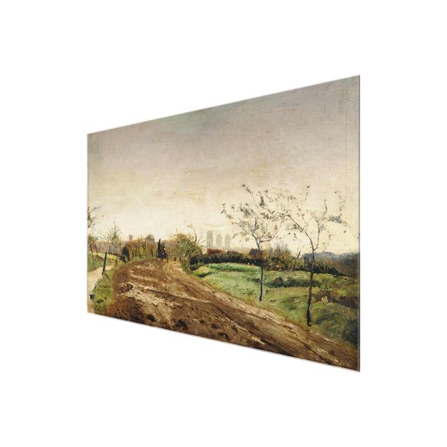 Glass print - Otto Modersohn - Morning Landscape with Carriage near Münster