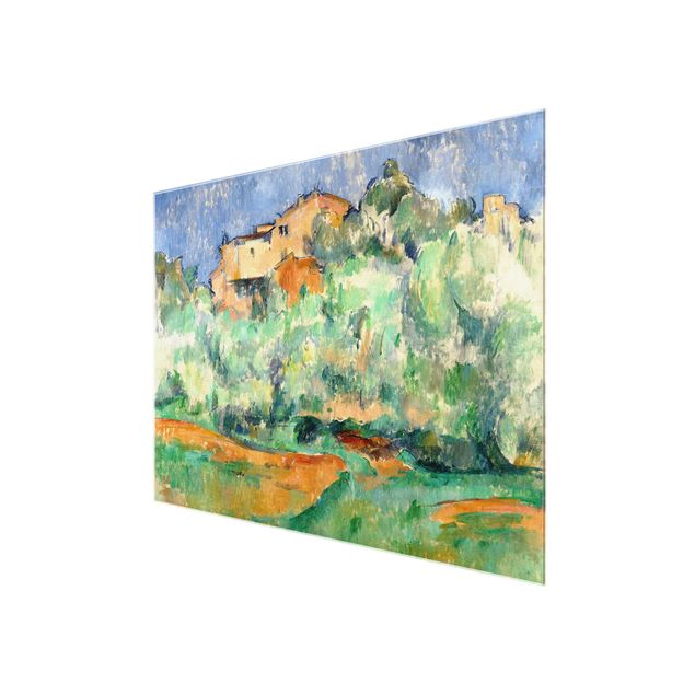 Glass print - Paul Cézanne - House And Dovecote At Bellevue