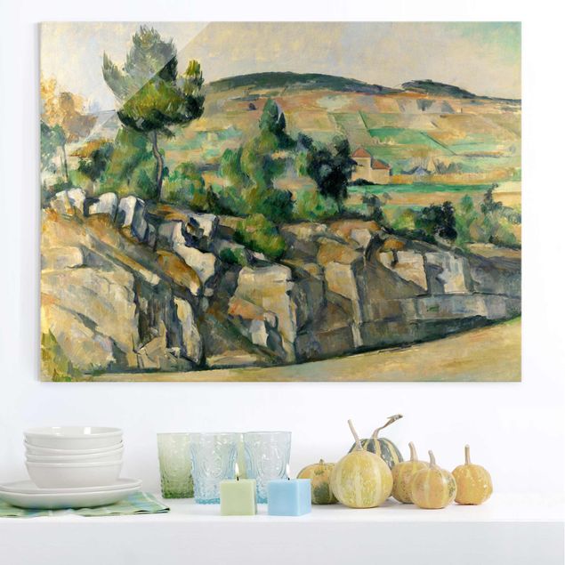 Glas Magnetboard Paul Cézanne - Hillside In Provence