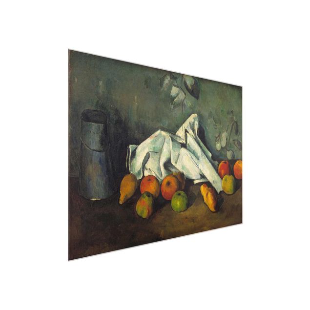 Glass print - Paul Cézanne - Still Life With Milk Can And Apples