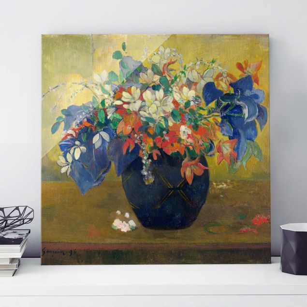 Glas Magnetboard Paul Gauguin - Flowers in a Vase