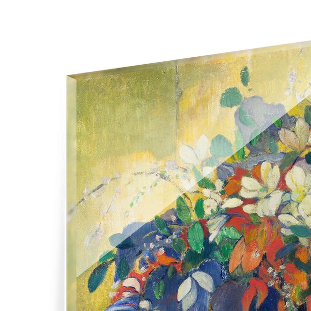 Glass print - Paul Gauguin - Flowers in a Vase