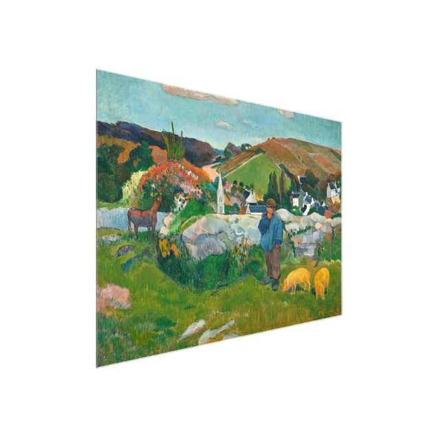 Glass print - Paul Gauguin - The Swineherd