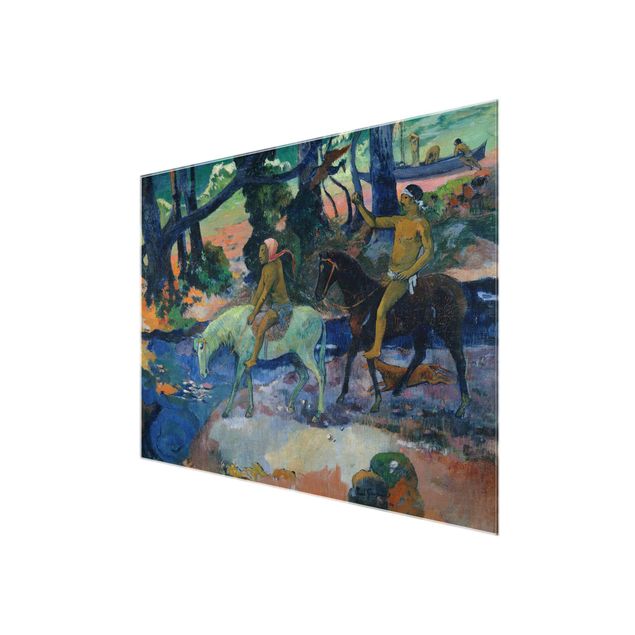Glass print - Paul Gauguin - Escape, The Ford