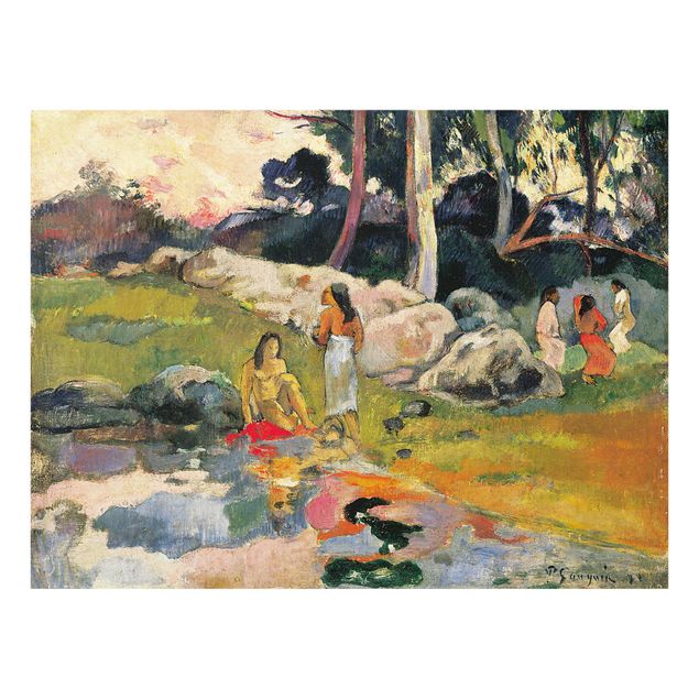 Glass print - Paul Gauguin - Women At The Banks Of River
