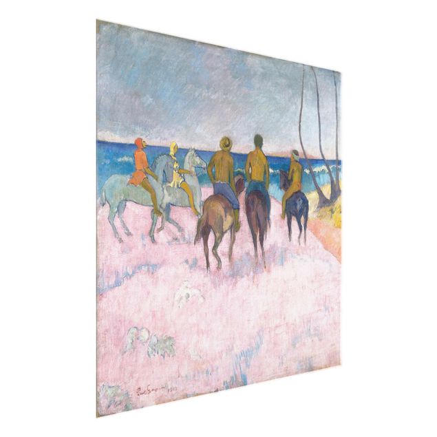 Glass print - Paul Gauguin - Riders On The Beach