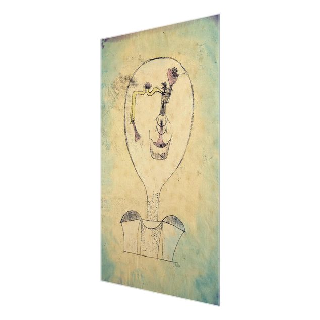 Glass print - Paul Klee - The Bud of the Smile