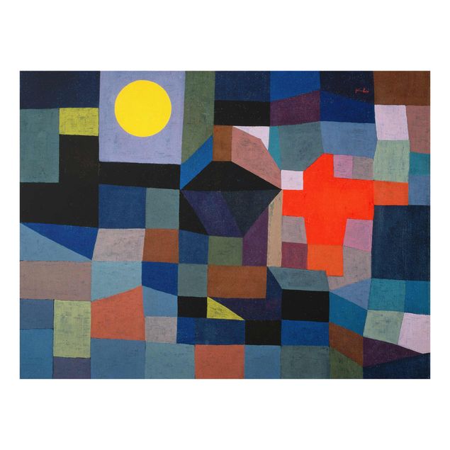 Glass print - Paul Klee - Fire At Full Moon