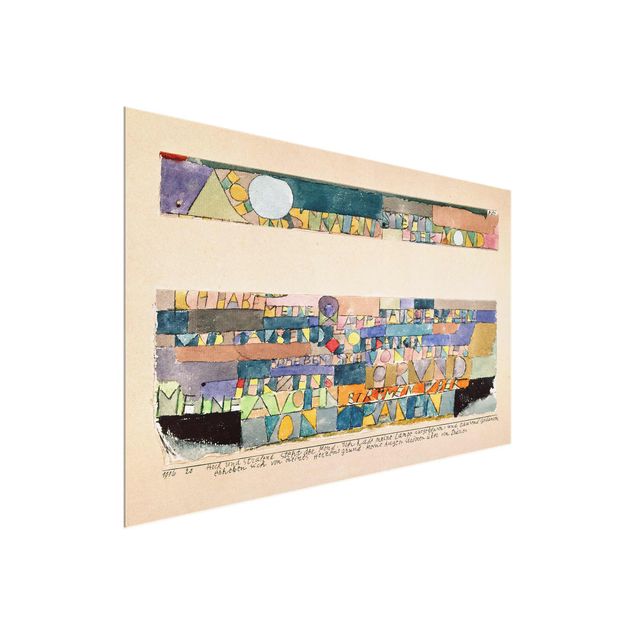 Glass print - Paul Klee - High and bright the Moon stands...