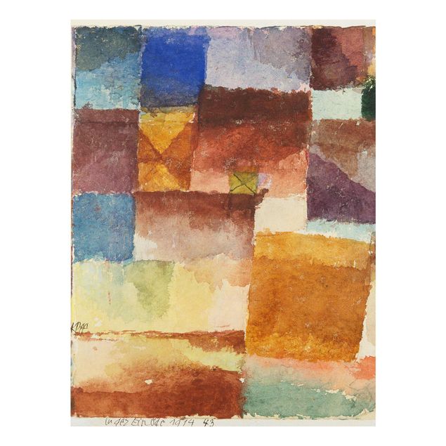 Glass print - Paul Klee - In the Wasteland