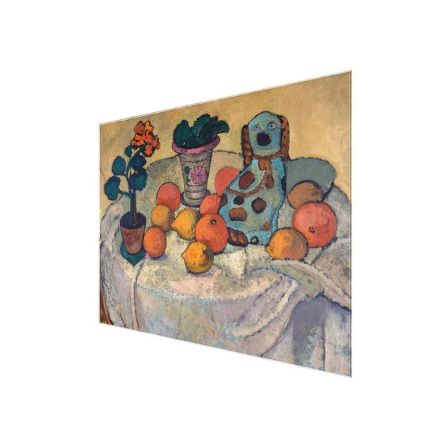 Glass print - Paula Modersohn-Becker - Still Life With Oranges And Stoneware Dog