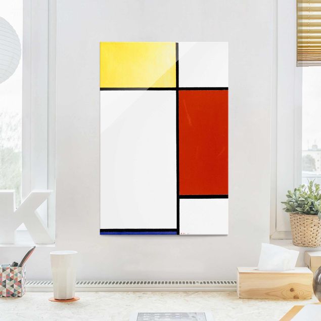 Glass print - Piet Mondrian - Composition I