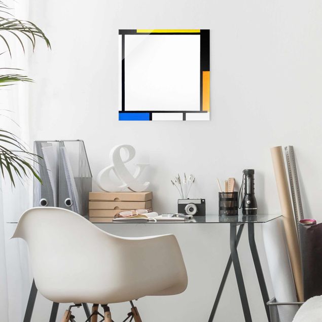 Glass print - Piet Mondrian - Composition II