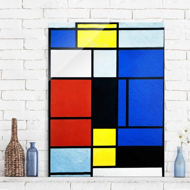 Magnettafel Glas Piet Mondrian - Tableau No. 1
