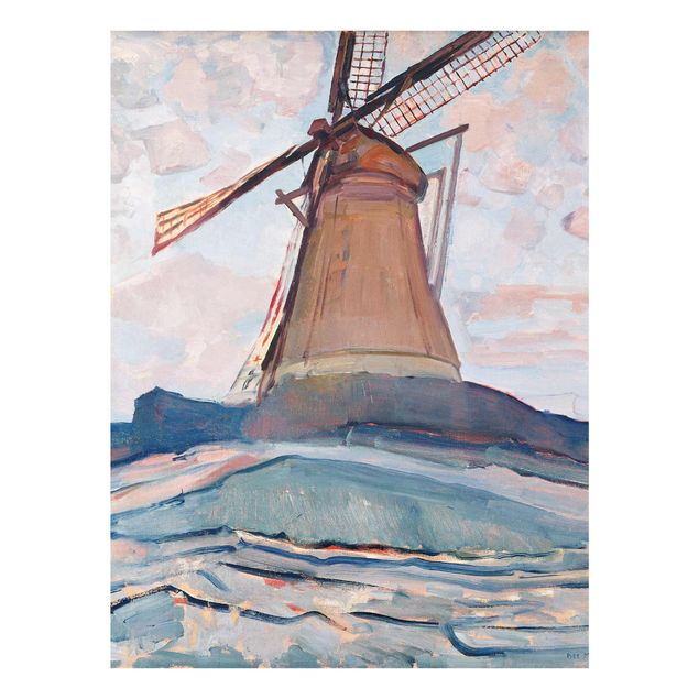 Glass print - Piet Mondrian - Windmill