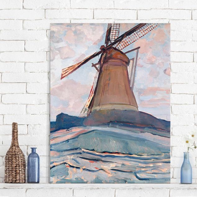 Glas Magnetboard Piet Mondrian - Windmill