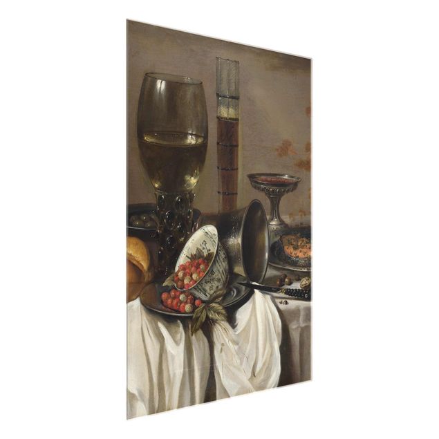 Glass print - Pieter Claesz - Still Life with Drinking Vessels