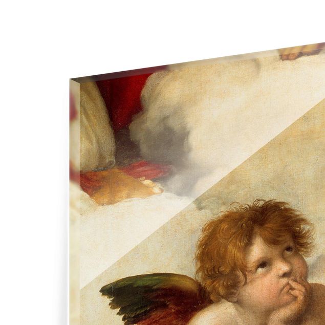 Glass print - Raffael - Two Angels. Detail from The Sistine Madonna