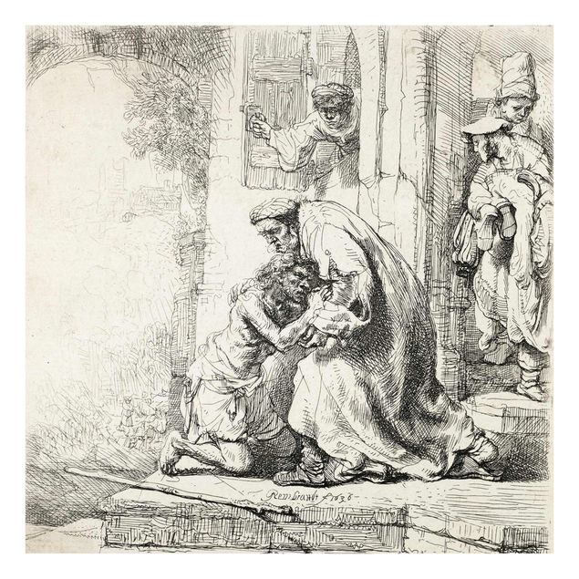 Glass print - Rembrandt van Rijn - The Return of the prodigal Son