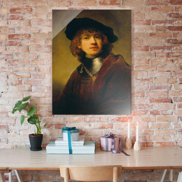 Glass print - Rembrandt van Rijn - Self-Portrait
