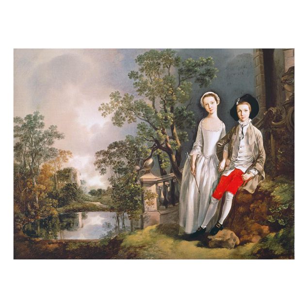 Glass print - Thomas Gainsborough - Portrait Of Heneage Lloyd And His Sister