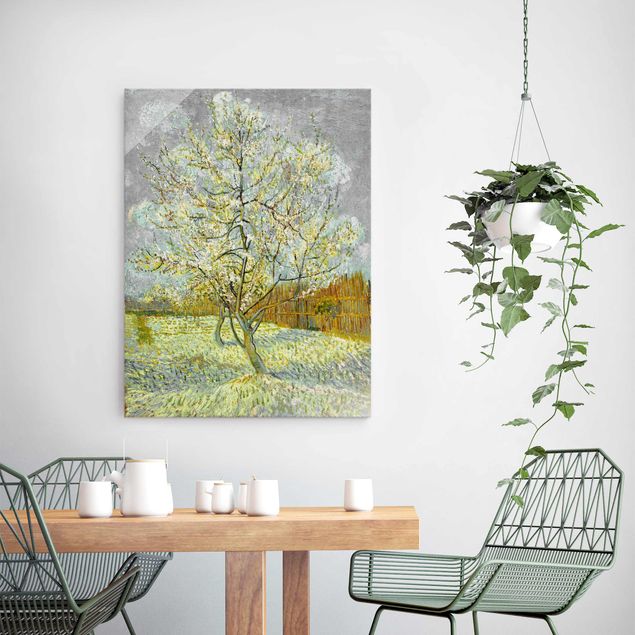 Glass print - Vincent van Gogh - Flowering Peach Tree