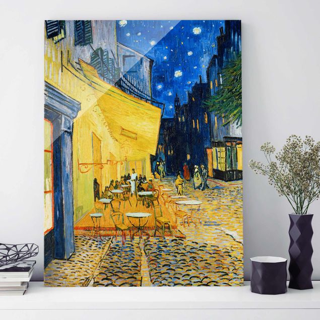 Magnettafel Glas Vincent van Gogh - Café Terrace at Night