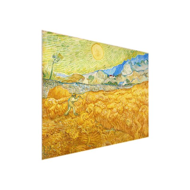 Glass print - Vincent Van Gogh - The Harvest, The Grain Field