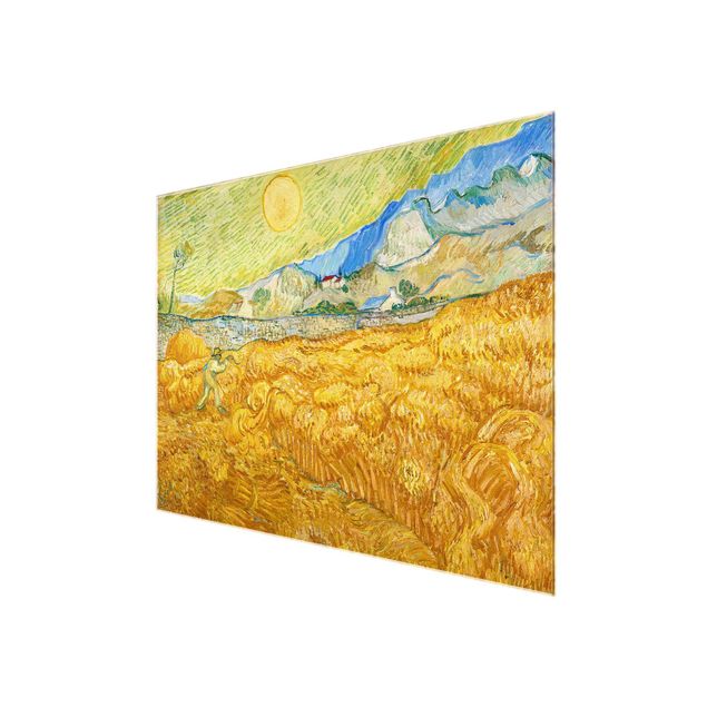 Glass print - Vincent Van Gogh - The Harvest, The Grain Field