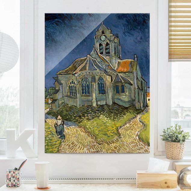 Glass print - Vincent van Gogh - The Church at Auvers