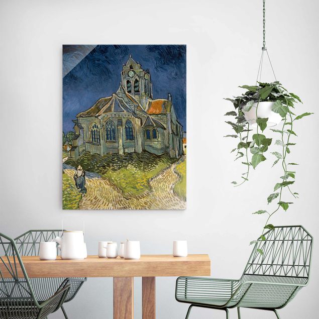 Glass print - Vincent van Gogh - The Church at Auvers