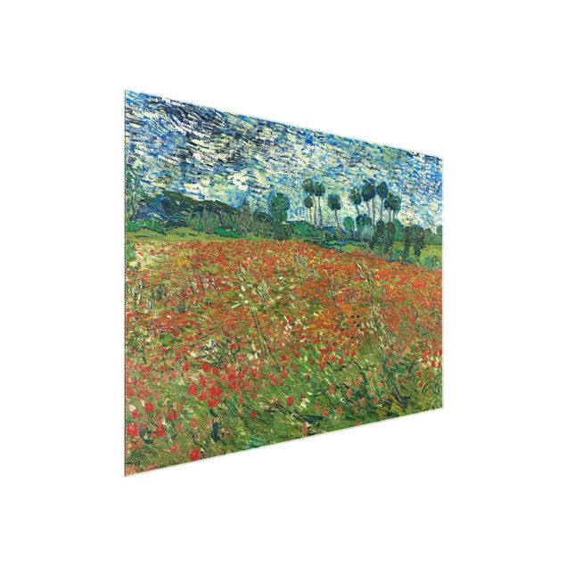 Glass print - Vincent Van Gogh - Poppy Field