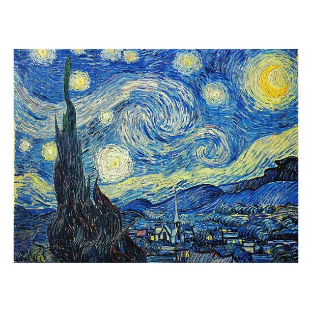 Glass print - Vincent Van Gogh - The Starry Night