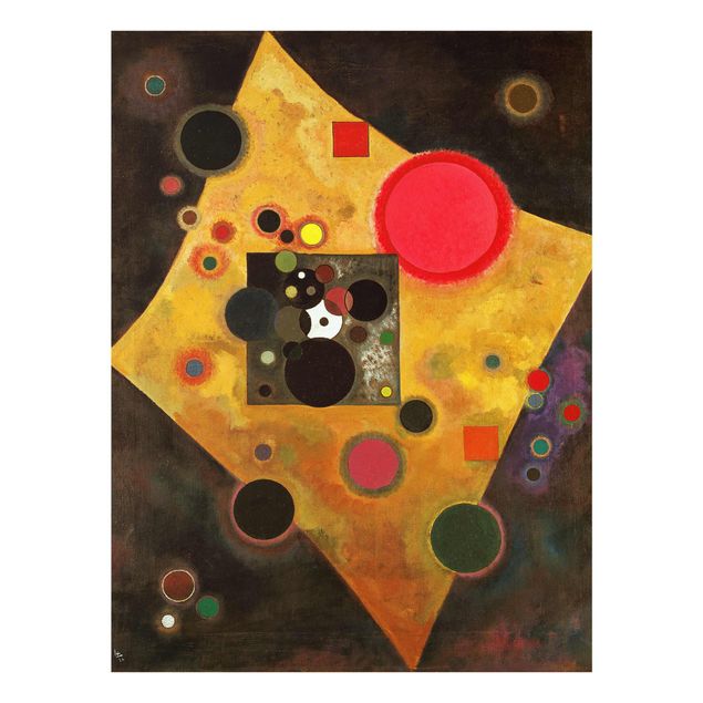 Glass print - Wassily Kandinsky - Accent in Pink