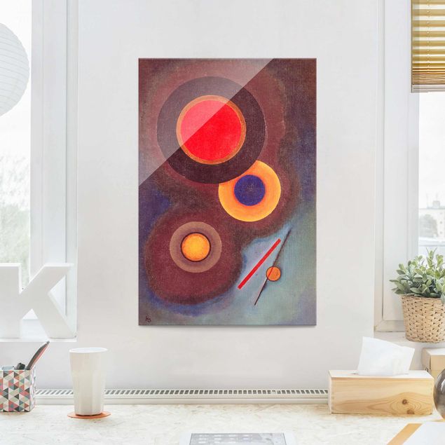 Glass print - Wassily Kandinsky - Circles And Lines