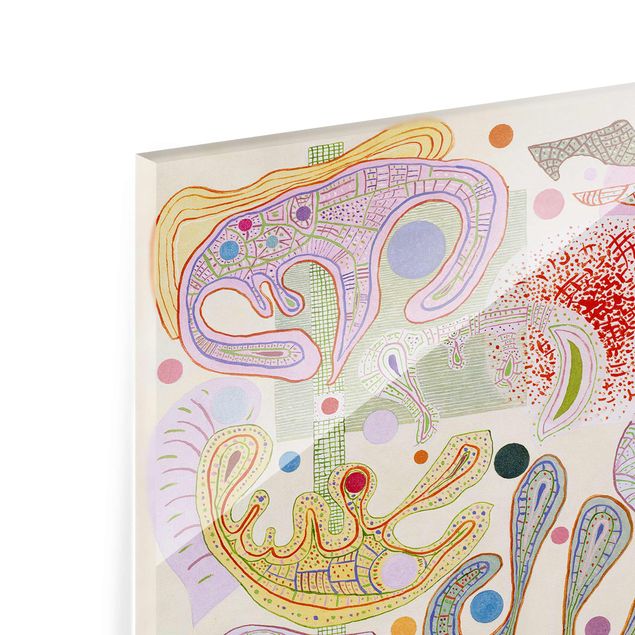 Glass print - Wassily Kandinsky - Capricious Forms