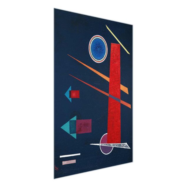 Glass print - Wassily Kandinsky - Powerful Red